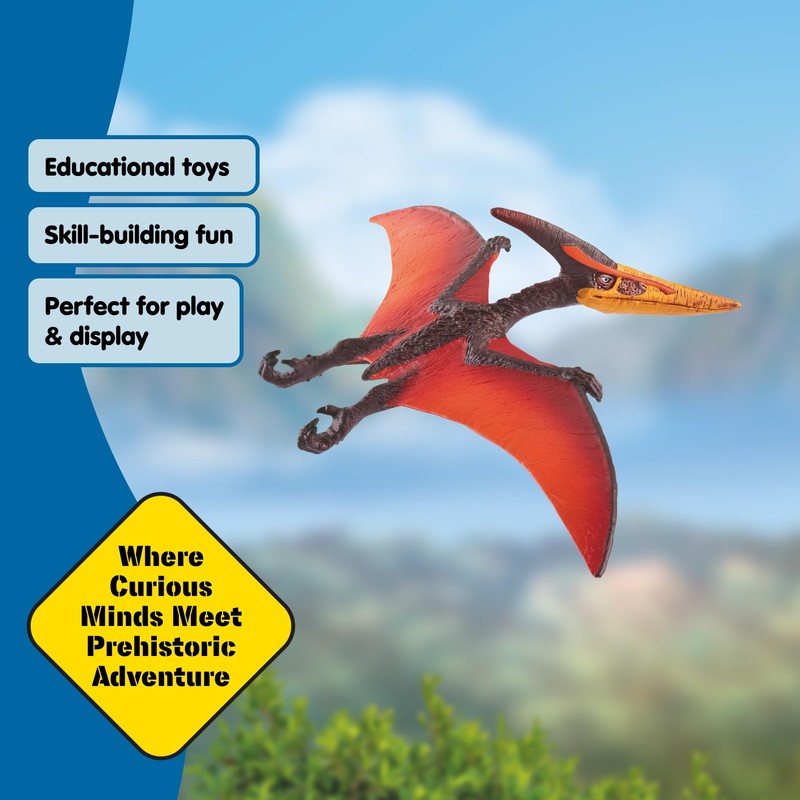 Schleich Dinosaurs Realistic Winged Pteranodon Figurine - Detailed Prehistoric Jurassic