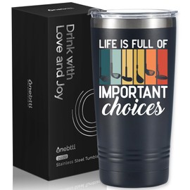 Onebttl Golf Gifts for Men, Funny Golf Gifts 20oz Stainless Steel Tumbler, Golf Gag Gifts for Men, Fathers Day Golf Gifts for Dad, Birthday Gifts, Gifts for Golf Lovers - Black - Choices