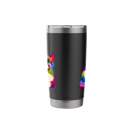 Pem Welsh Corgi Colorful Pop Art Portrait for Dog Lovers Stainless Steel Insulated Tumbler