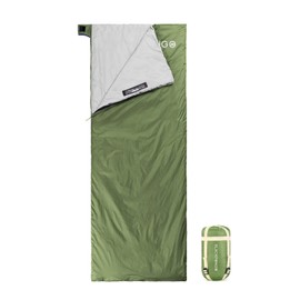 Saco de dormir ultraligero, ligero, portátil, impermeable, cómodo con saco de compresión, ideal para viajes de 3 estaciones, camping, senderismo (verde militar)