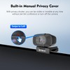 TOALLIN 1080P Full HD Webcam with Dual Microphones, Computer Web
