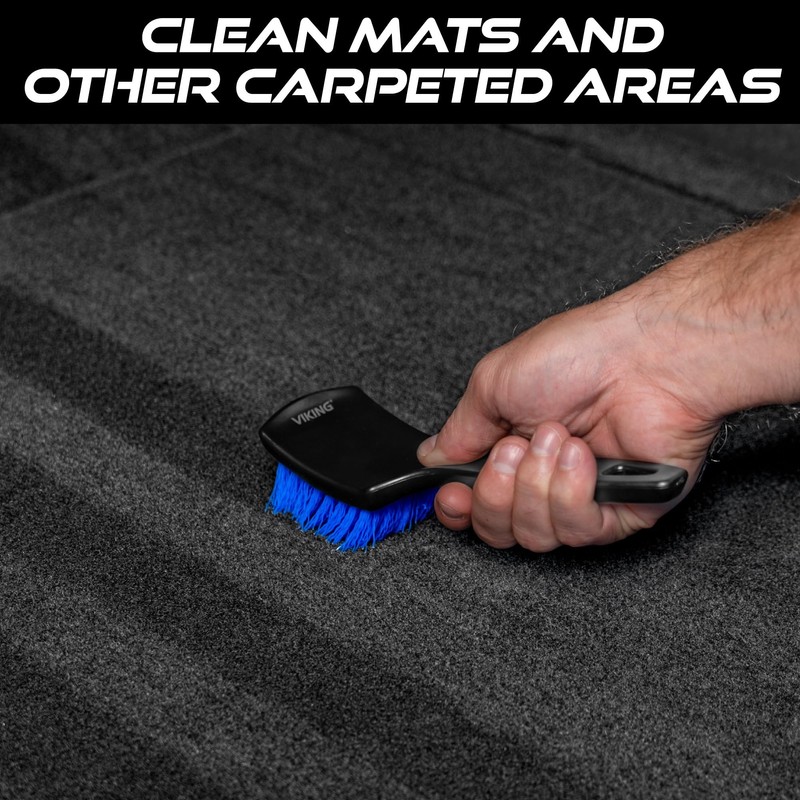Viking Carpet Cleaning and Scrub Brush for Floor Mats, Cleaning