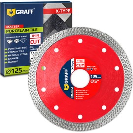 5 Inch Tile Blade for Angle Grinder 7/8 Arbor – Super Thin Diamond Saw Blade for Smooth Cutting Porcelain Ceramic Granite Marble Tile – Diamond Cutting Wheel for Hard Tile GRAFF