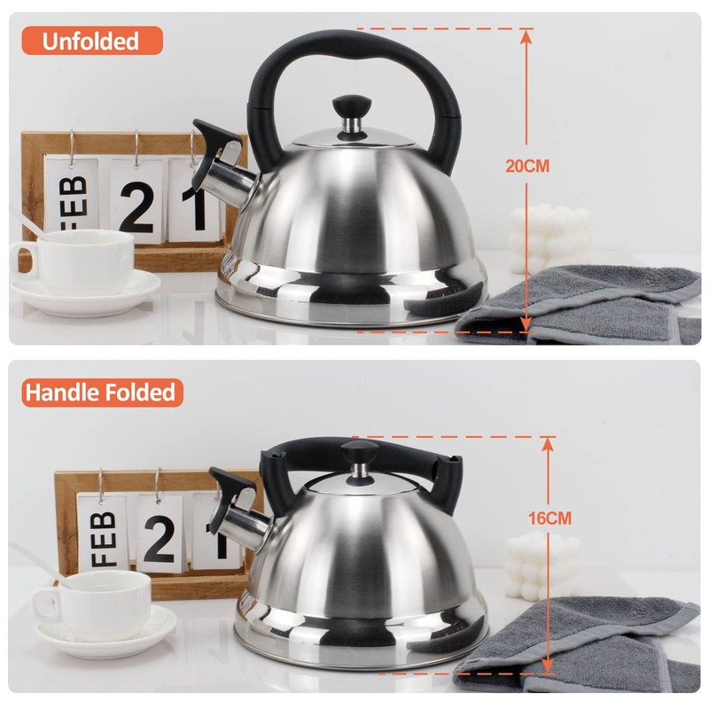 ROSSETTO Kettle Induction Tea Kettle Whistling Kettle Stainless Steel Camping