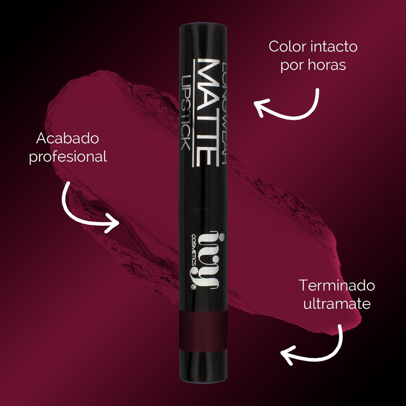 Labial Mate IVY de Larga Duracion - 15 Tonos disponibles