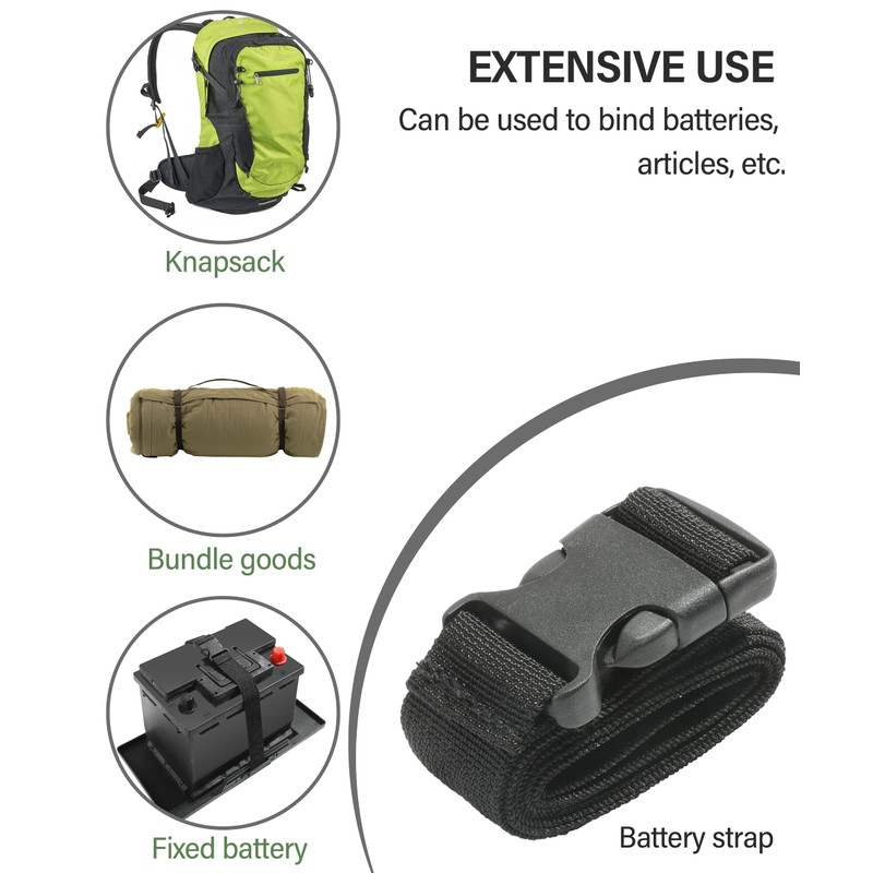 AOCISKA 39 Inch Battery Tie Down Strap - Quick-Release Polypropylene