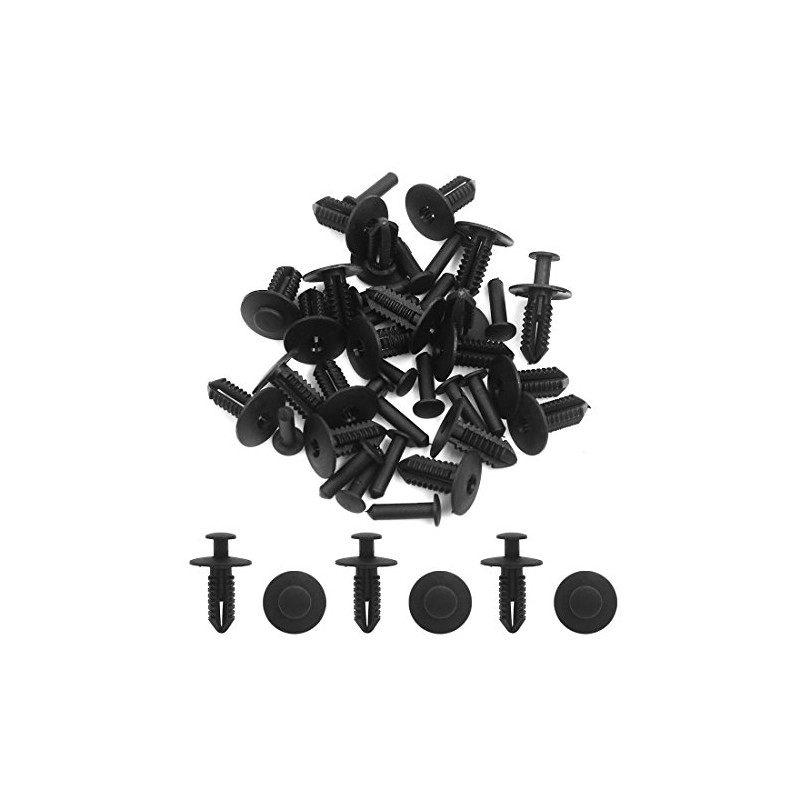 Sourcingmap 20pcs 7mm x 7mm Hole Plastic Rivets Fastener Door