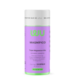 WU Nutrition MAGNIFICO - Triple Mezcla de Magnesio: Citrato, Óxido y Gluconato - Alta Absorción y Biodisponibilidad - 120 Cápsulas (Rinde 4 Meses) - Suplemento para Músculos, Sistema Nervioso y Energía