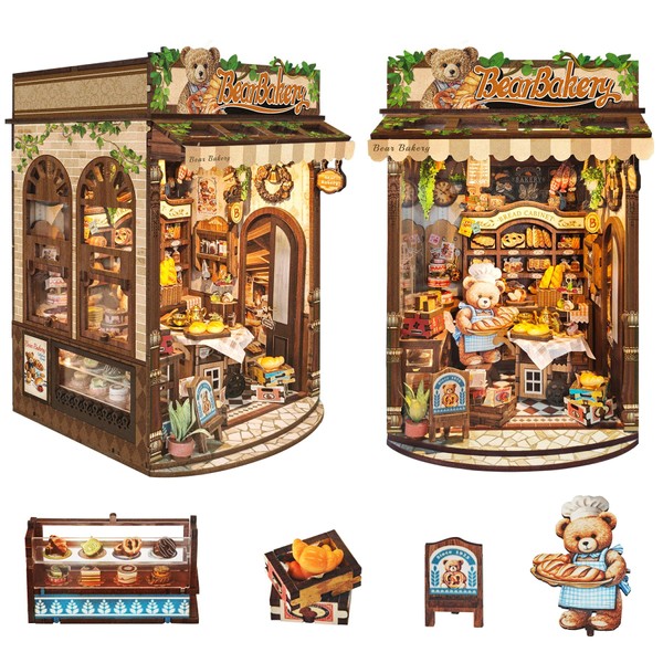 CUTEROOM Book Nook Kit for Adults, 3D Wooden Puzzle DIY
