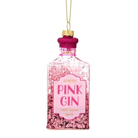 Sass & Belle Christmas Cheer Pink Gin Shaped Bauble