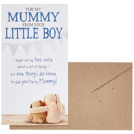 Mummy Birthday Card from Little Boy, Mummy Birthday Card From Son, Mummy From Son Birthday Card, Birthday Card Mummy From Little Boy, Mummy Greetings Card, Snuggly Bumpkins 165 x 240 mm