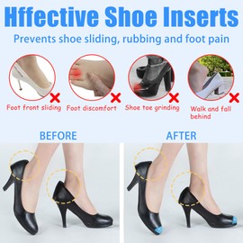2 Pairs Shoe Fillers Toe Filler Inserts for Too Large Shoes Shoe Reducer, Shoes Reducing for Women Men High Heels Suit Shoes Casual Flats