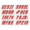 STIFFIE Techtron TT18 Boat PWC Letter Number Decal Registration RED