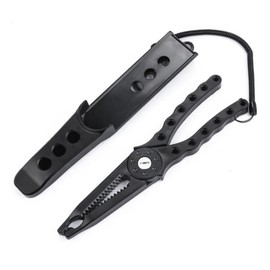 YBGGJO Fish Grip Portable Fish Catcher Easy Grip Non-Slip Fish Fishing Grabber Fishing Tackle Saltwater Big Game Freshwater Tooth Design with Rope (Black)