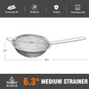 Walfos 6.3 Inch Fine Mesh Strainer, Premium Stainless Steel Sieve