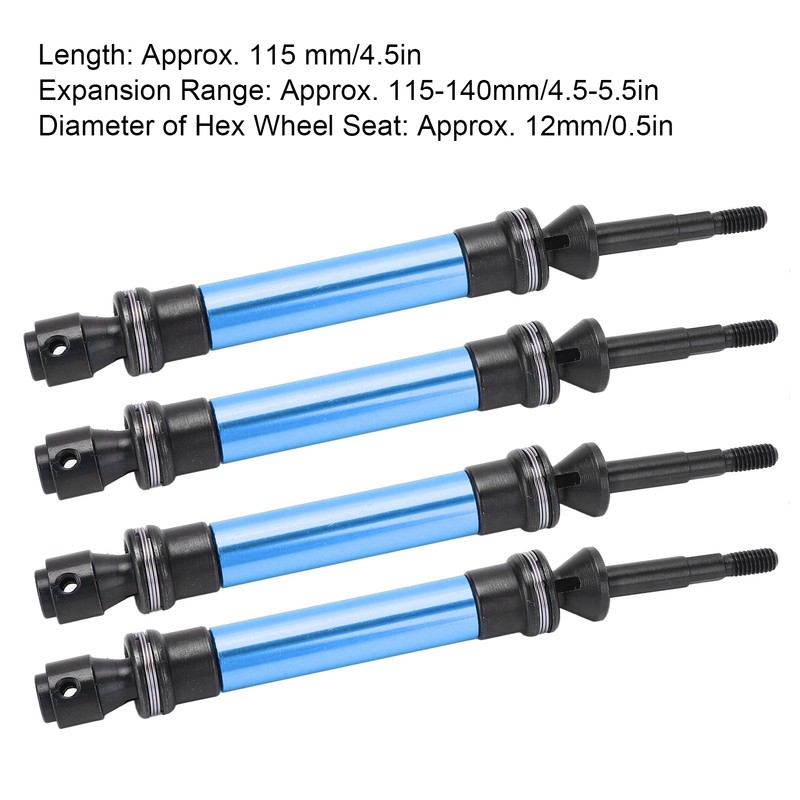 4pcs CVD Steel Front Rear Drive Shaft Complete Driveshaft Compatible