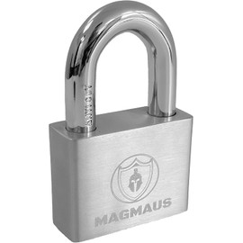 Magmaus® PDL/50 Heavy Duty Lock with 3 Keys [Anti Cut Shackle] - [Stainless Steel] Weatherproof Padlock for Outdoor Use - Ideal for Storage Unit, Shipping Container, Gate