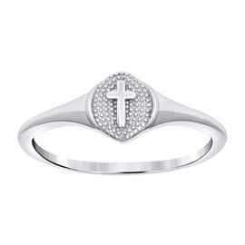 JewelryWeb 925 Sterling Silver Womens Cubic Zirconia Infinity Love Heart Ring 7.2x1.1mm Wide Size 8 Statement-Ring for Women