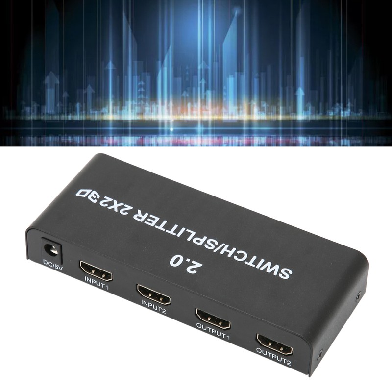 2x2 HD Multimedia Interface Splitter 4K 60Hz 2 In 2