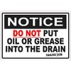 StickerTalk Do Not Put Oil or Grease into Drain Vinyl