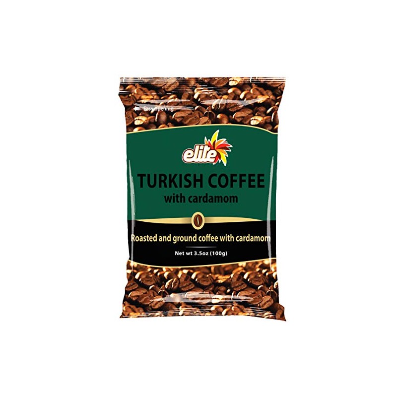 Elite Turkish Coffee with Cardamom, 3.5 oz (3 Pack)