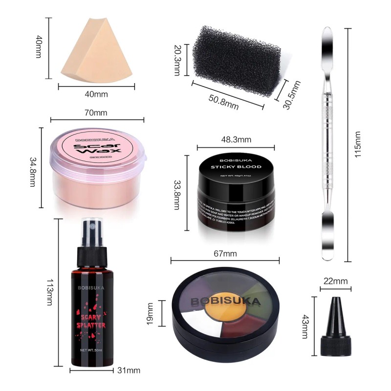 Bobisuka Kit Maquillaje De Efectos Especiales Halloween Sfx