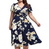kissmay Plus Size Dress Wedding Guest, Fit and Flare Midi