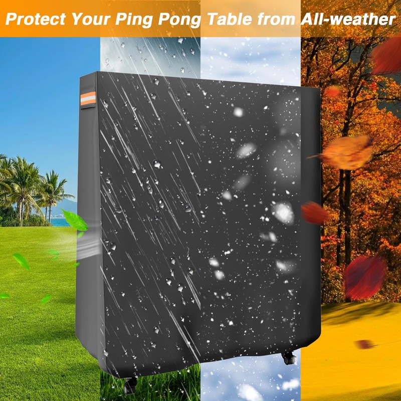 EVRBUL Ping Pong Table Cover Outdoor Waterproof Folding Table Tennis