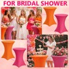 2 Pack Cocktail Table Covers Party Decorations, Pink and Orange