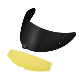 PSLER i10 Visor HJ-31 Visor i10 Tinted Visor Helmet i70 Face Shield Replacementfor i10 HJ-31 i70,Anti-Fog Film + Deep Black Visor