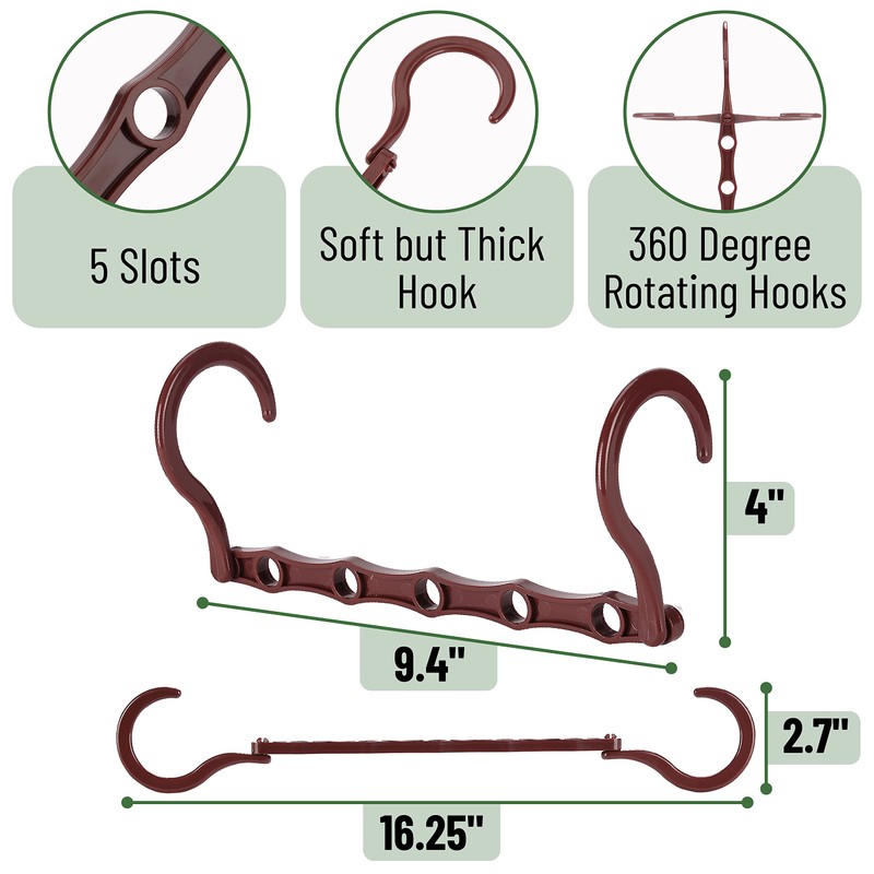 Mr. Pen- Space Saving Hangers for Clothes, 8 Pack, Mahogany