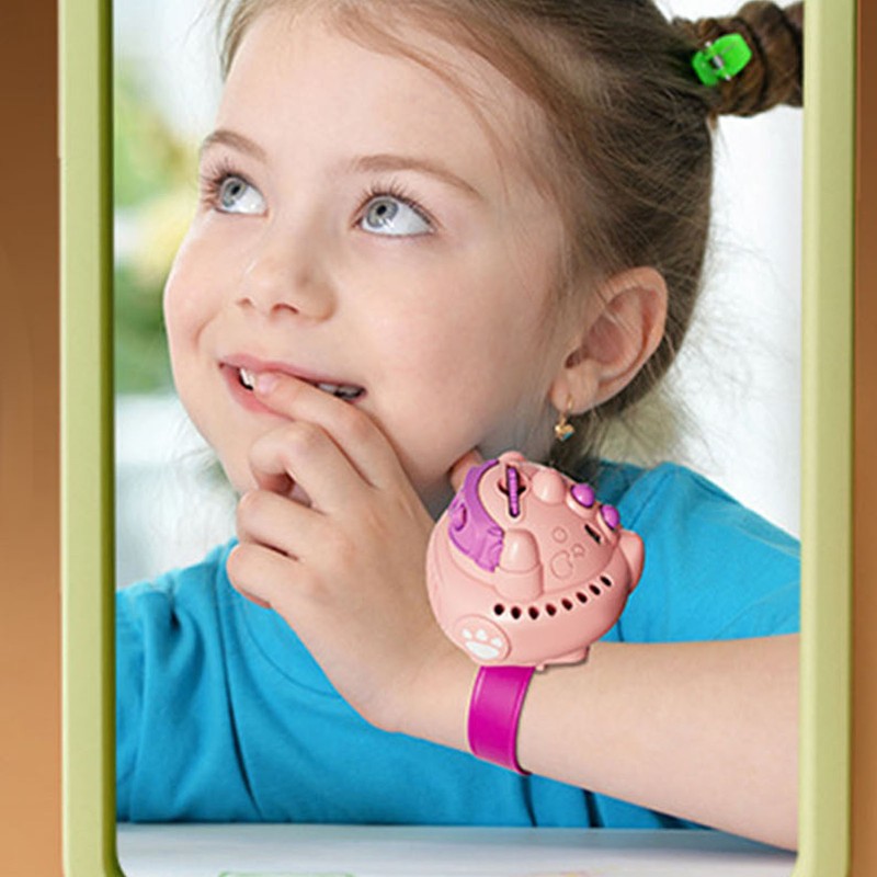 Dinosaur Projection Watch Fan Small Cartoon 3 Wind Speed Fan