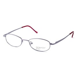 Calabria Metal Flex KIDS 1001 Oval Blue Light Blocking Reading Glasses +4.00 Lavender Purple Pink Girls 45mm