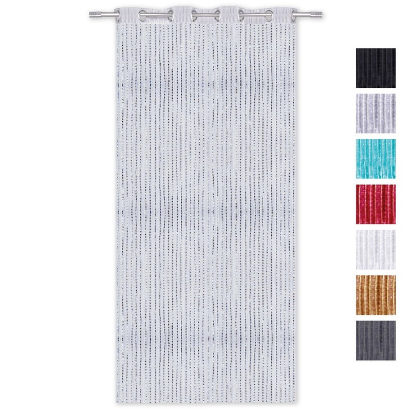 Arsvita String Curtain Lurex-Optic Thread Curtain with Eyelets, Trendy Decoration