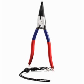 GOLD DEER Lock Ring Pliers 11" Retaining Ring Pliers Lock Ring Horseshoe Washer Pliers Right Angle Tip Lock Ring Pliers Special Circlip Pliers Retaining Ring Removal Tools Internal Snap Ring Pliers