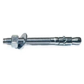 MIGHTY FASTENERS Zinc-Plated Steel Wedge Anchors, 5/8" X 5-1/2" - Heavy-Duty Mounting Bolts for Concrete - 25 Pack