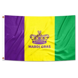 Mardi Gras Flag,Mardi Gras Decorations Flag Banner Yard Flags,New Orleans Holiday Masquerade Carnival Party Supplies Mardi Gras Home Decor Photography Background
