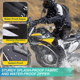 Eshow Motorcycle Leg Bag with Adjustable Straps, Hip Bag Expandable Storage for Men Women, Drop Bag Multifunctional, Large Capacity for Motorbike Cycling Hiking Climbing Fishing Travel Black