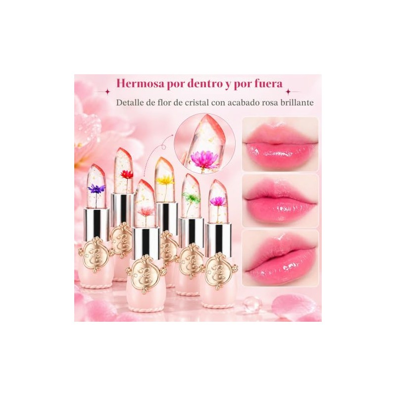 FirstFly - Juego de 6 lápices labiales nutritivos de larga