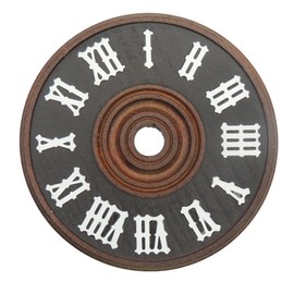 KD89 Dark Brown Wooden Cuckoo Dial with White Plastic Roman Numerals – Made in Germany – Choice of Size (80 mm)