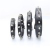 Pimaodog Spiked Studded Leather Dog Collar Mushrooms Rivets Cat Collar
