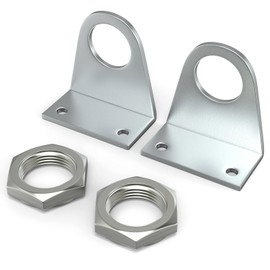 TAILONZ PNEUMATIC Cylinder Connecting Rod Splint mounting Bracket 2PCS and nut 2PCS, MA/MAL Pneumatic Parts, Suitable for 20mm,25mm Cylinder Diameter