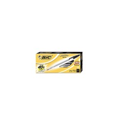 BIC Cristal Ballpoint Stick Pen, Black Ink, Medium, Dozen