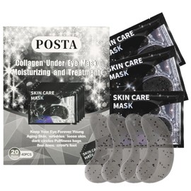 POSTA 20 Pares De Mascarillas De Colágeno Para Ojos(40 Unidades), Parches Con Purpurina Para Ojeras E Hinchazón, Hidratantes Para El Contorno De Ojos 