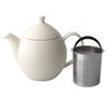 FORLIFE Dew Teapot with Basket Infuser, Natural Cotton, 32 oz/946ml
