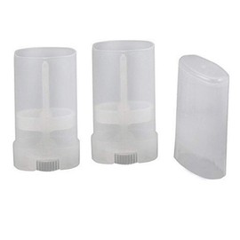 10PCS 15ml Empty Refill Clear Plastic Deodorant Crayon Lip Balm Tube Bottle Containers Oval DIY Lipstick Lip Holder Case Cosmetic Sample Packing Container with Twist Bottom and Cap