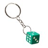 Komonee Green Dice Key Chain Novelty Keyring Casino Playing Game
