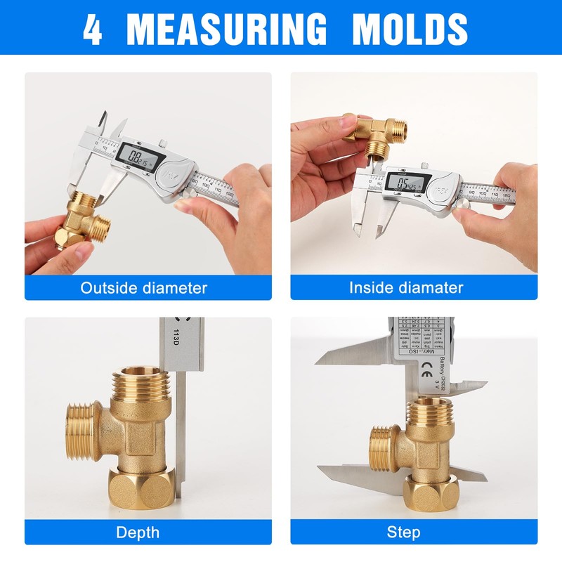 Digital Caliper, Adoric Caliper Measuring Tool 0-6" Stainless Steel Vernier