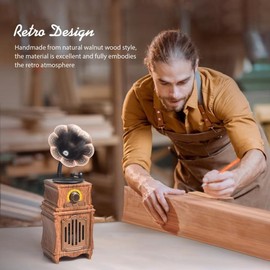 Tuperoymse Retro Bluetooth 5.3 Speaker Home Office Room Vintage Decor,Portable Wireless Speaker for Outdoor Parties,Android Speaker