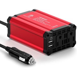 vansoet 300W Car Power Inverter, DC 12V to 110V Car Inverter with 2 AC Outlets and 3.4A Dual USB Ports, Car Plug Adapter Outlet Converter